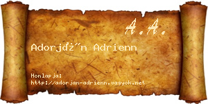 Adorján Adrienn névjegykártya