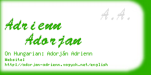 adrienn adorjan business card